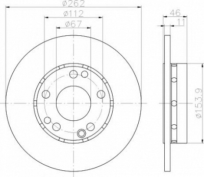 HELLA PAGID 8dd355100731 -  Тормозной диск